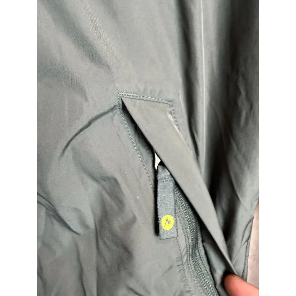 Marmot‎ Hooded Zip Rain Jacket in Slate Green